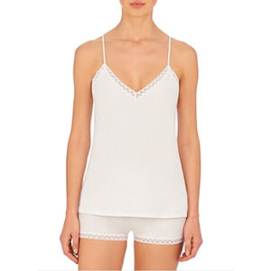 Natori Women Bliss Cotton Lace Trim Camisole White Size 2XL